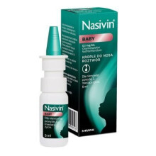 Nasivin Baby 0.1%, nasal drops for infants over 3 months to 1 year, 5ml