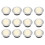 (12pcs, Warm White) Solar-Powered Stainless Steel LED Deck Lights 1