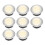 (8pcs, Warm White) Solar-Powered Stainless Steel LED Deck Lights 1