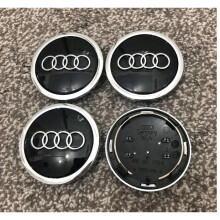 Audi Black Chrome Wheel Centre Caps A1 A3 A4 A5 Q5 Q7 S Line 69MM (4)