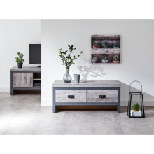 Boston Urban Design 2 Drawer Coffee Table in Grey