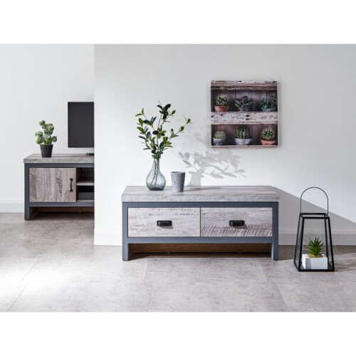 Boston Urban Design 2 Drawer Coffee Table in Grey