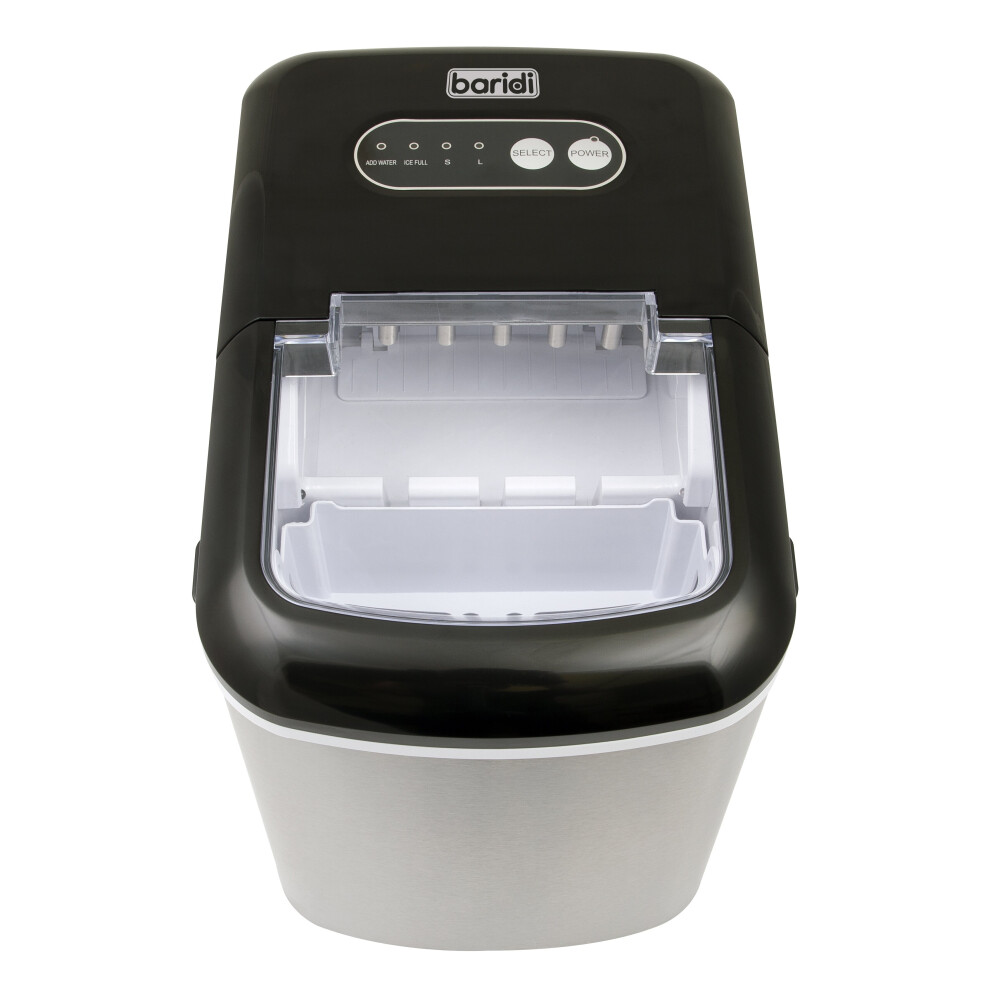 Dellonda Baridi 12Kg/24Hr Ice Cube Maker With Led Display 10 Minute Freeze