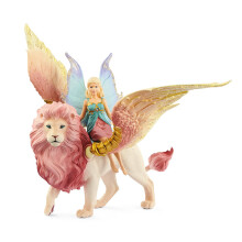 Estatuilla - SCHLEICH - Elfo sobre león alado - Bayala - Beige - A partir de 5 años