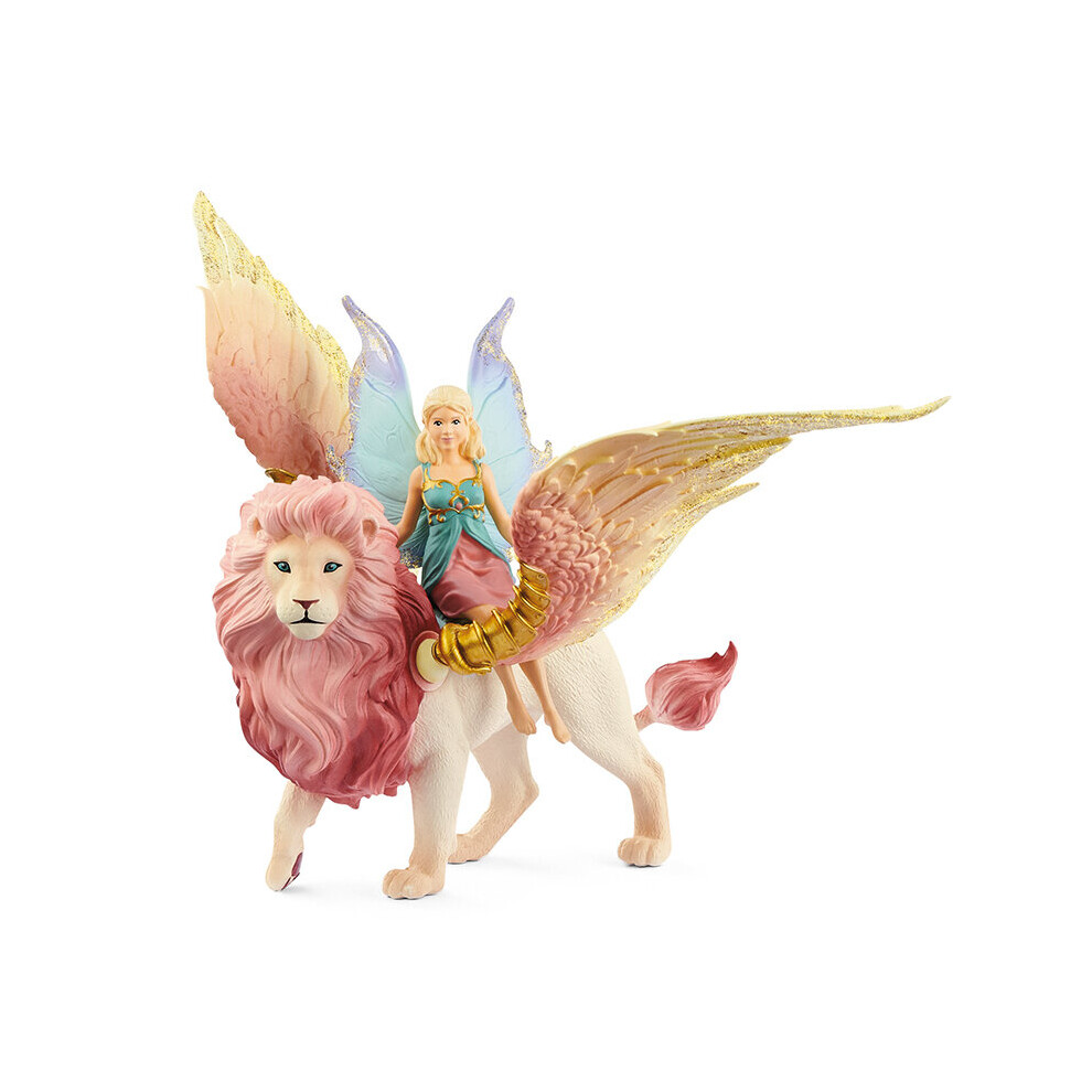 Schleich Fairy In Flight On Winged Lion