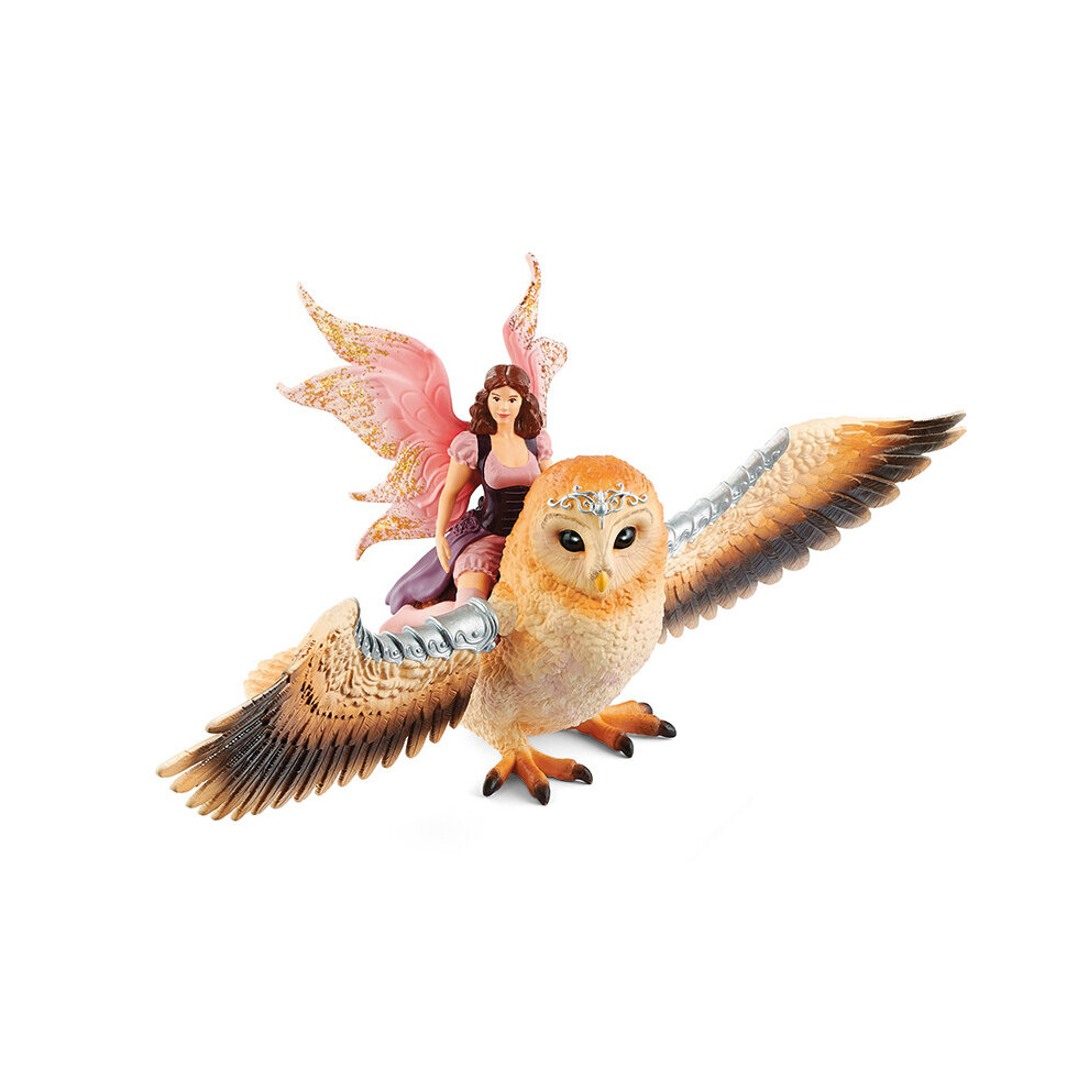 Schleich Fairy In Flight On Glam-Owl