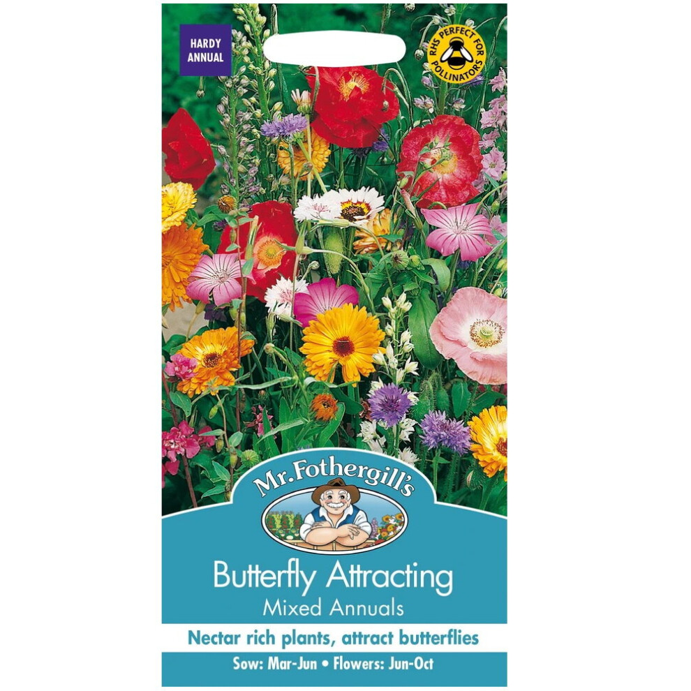 Mr Fothergill's - Pictorial Packet - Flower - Butterfly Mixed Attracting Annuals - 75 Seeds