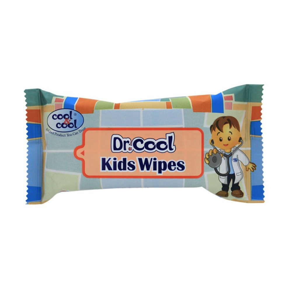 Dr. Cool Kids Wipes 10'S | Gentle, Hypoallergenic Baby Wipes | Soft, Alcohol-Free, Moisturizing Wipes For Kids' Sensitive Skin Cool & Cool