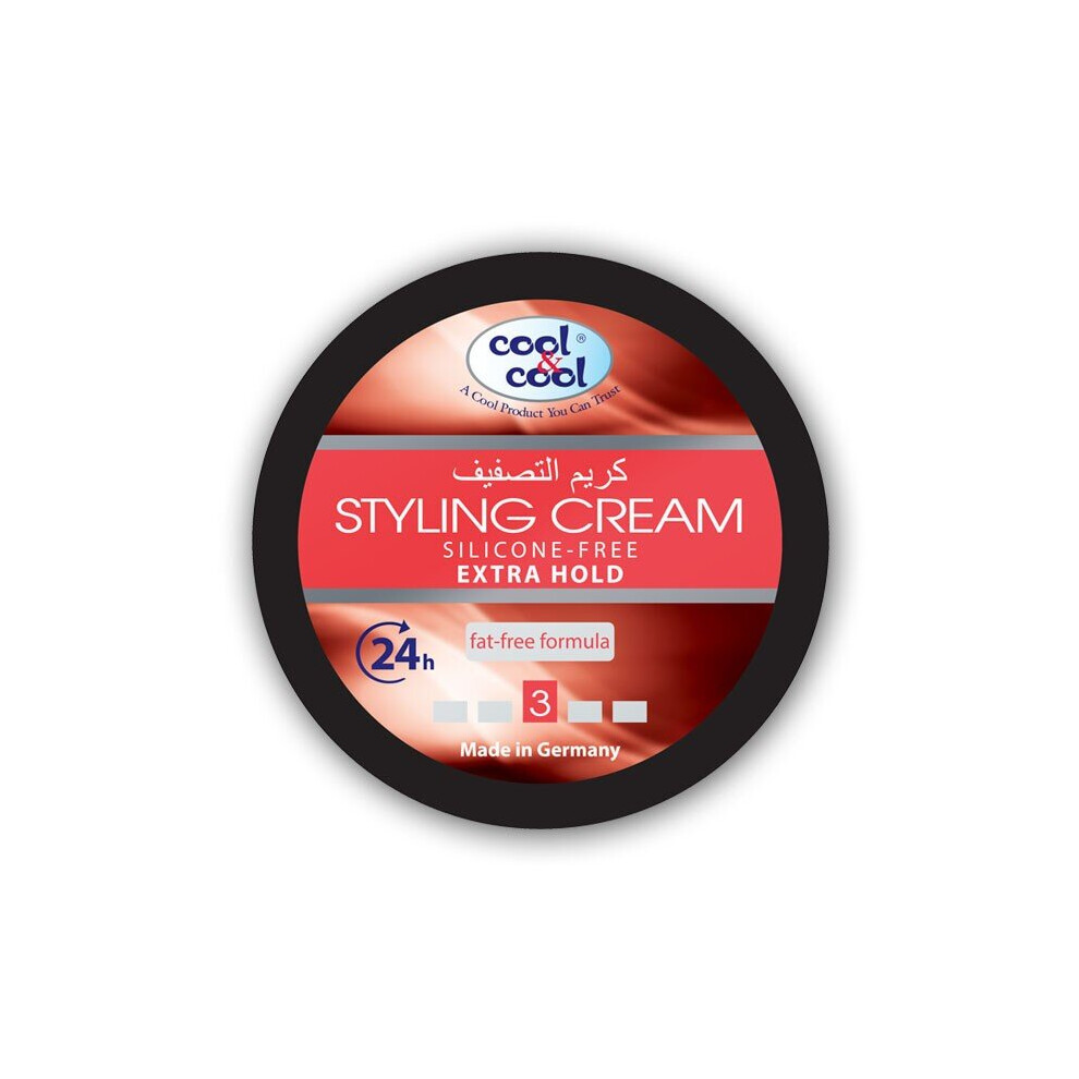 Cool & Cool Cream Styling Extra Hold 150Ml | Long-Lasting Hold, Non-Flaking | Perfect For Textured & Thick Hair, All-Day Styling