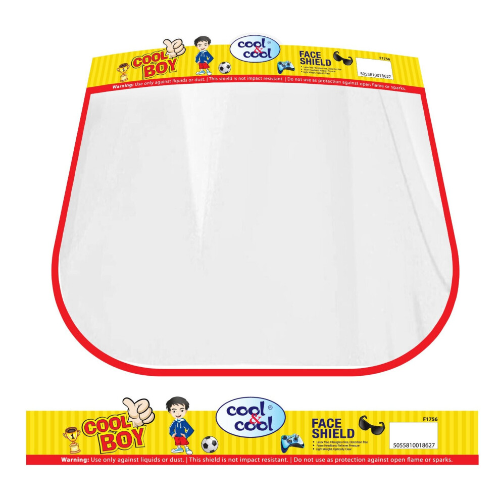 Cool & Cool Face Shield Yellow, Anti-Fog & Transparent Protective Shield, Lightweight & Comfortable For Daily Use 8901951453094