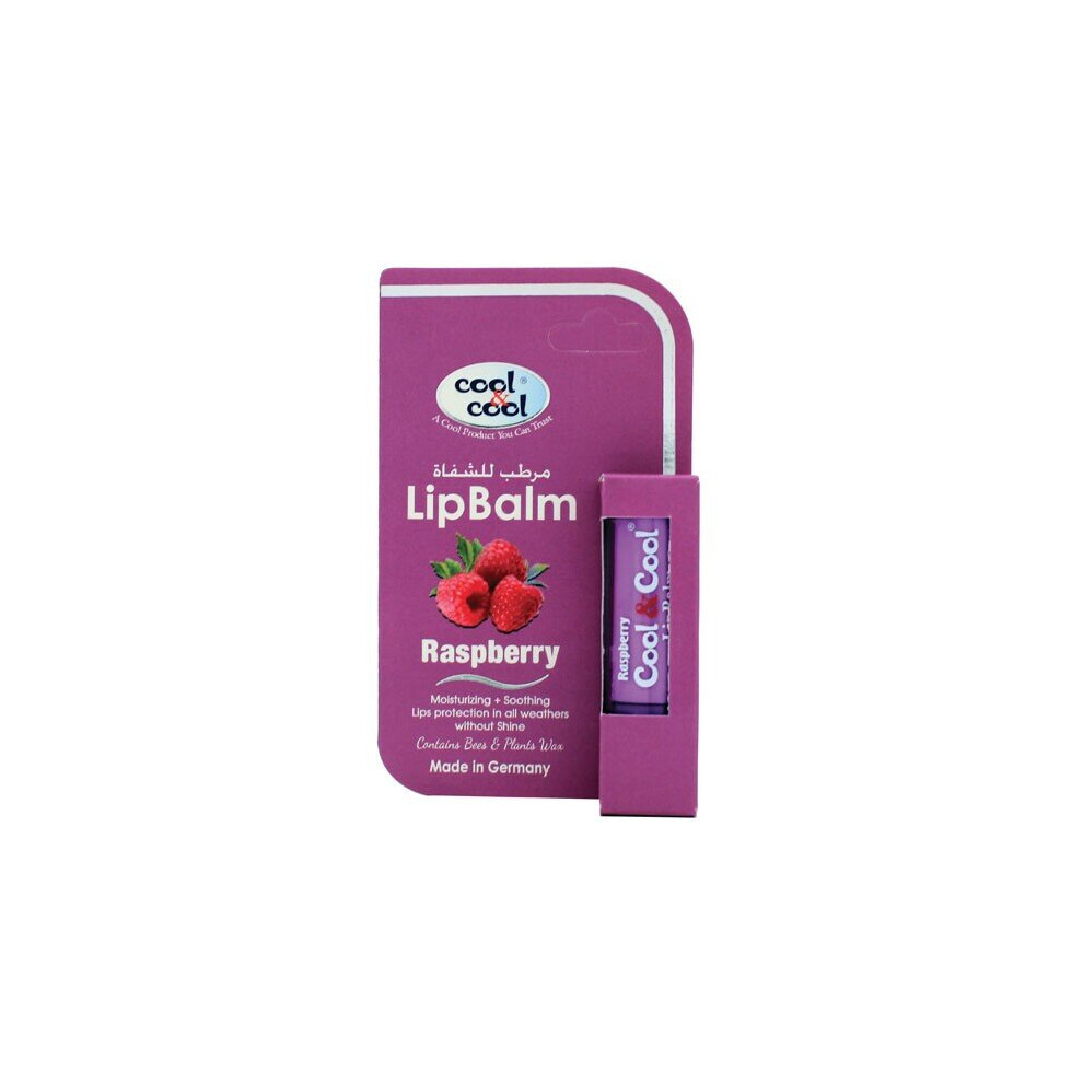 Cool & Cool Lip Balm - Raspberry | Hydrating & Nourishing Formula For Soft, Moisturized Lips, Sweet Raspberry Flavor