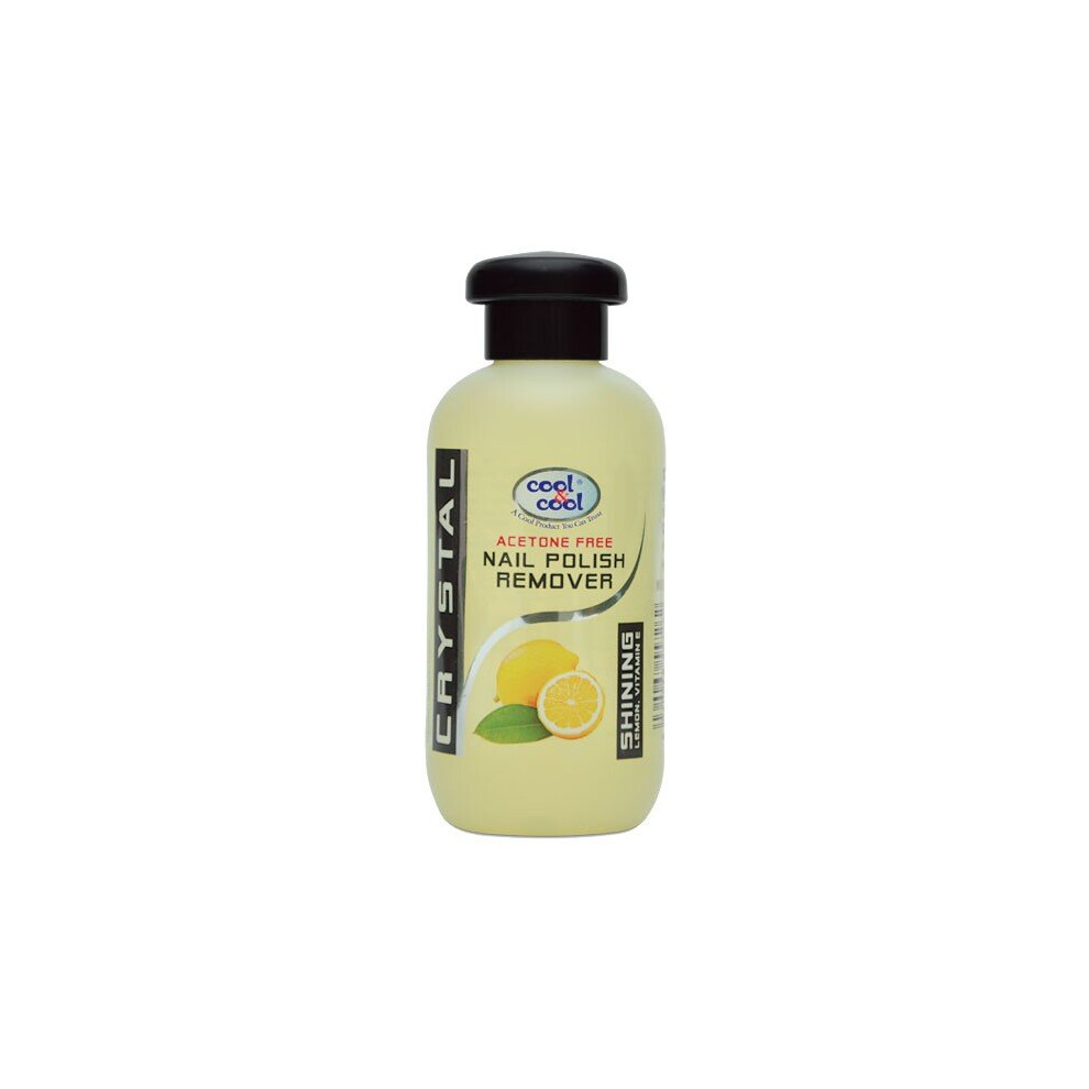 Cool & Cool Nail Polish Remover - Lemon 100Ml | Acetone-Free, Gentle Formula For Effective Removal, Refreshing Lemon Scent