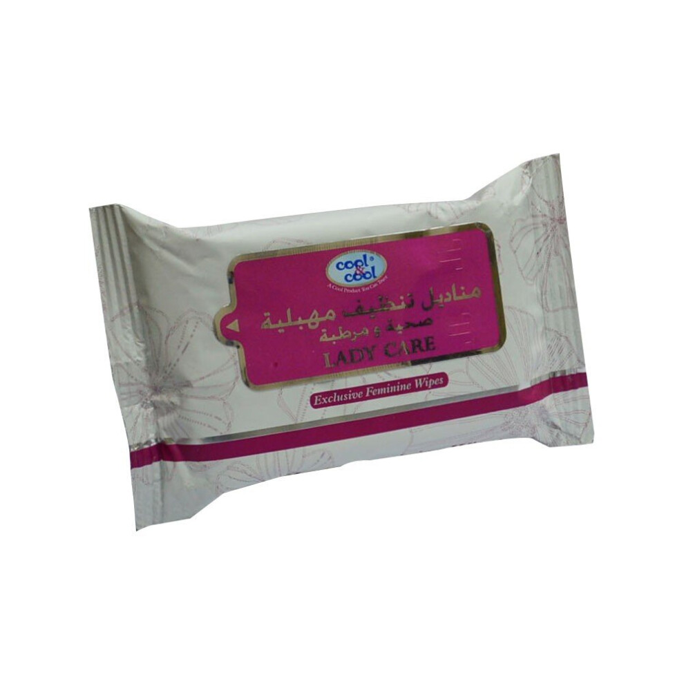 Cool & Cool Lady Care Feminine Wipes - 20 Pieces | Gentle, Refreshing & Hygienic, Ideal For Feminine Hygiene, Travel-Friendly & Soft