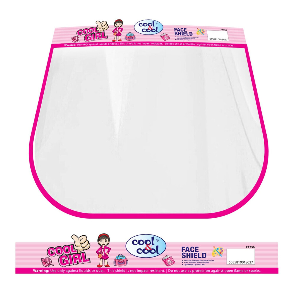 Cool & Cool Face Shield - Pink | Anti-Fog & Transparent Protective Shield, Lightweight & Comfortable For Daily Use 8901951453162