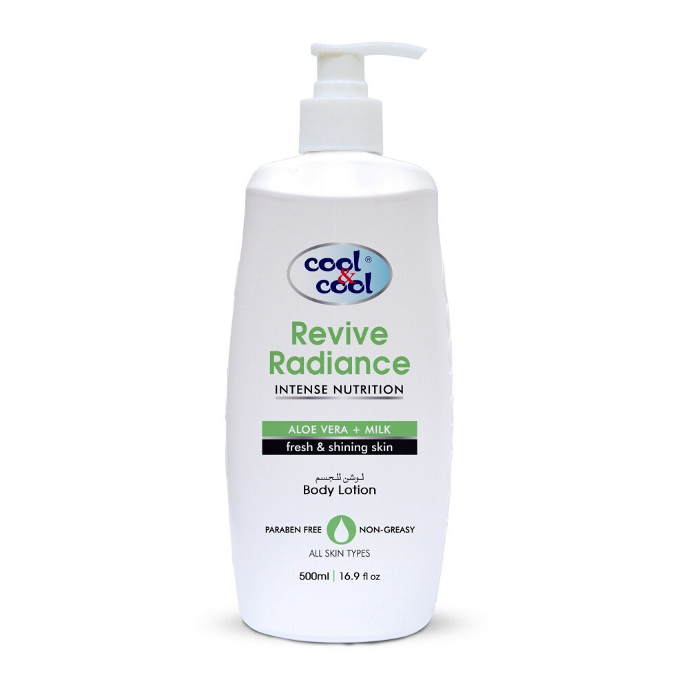 Cool & Cool Revive Radiance Body Lotion 500Ml | Nourishing, Moisturizing & Skin Illuminating Lotion For Soft, Smooth, And Glowing Skin