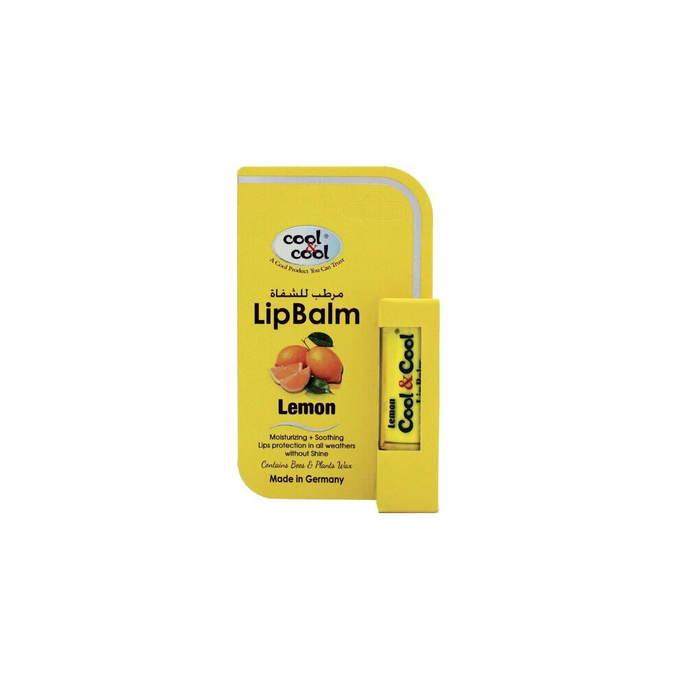 Cool & Cool Lip Balm - Lemon | Hydrating & Nourishing Formula For Soft, Moisturized Lips With Refreshing Lemon Flavor