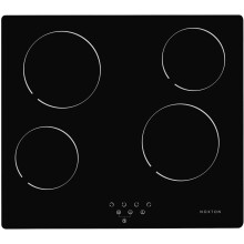 Domino Ceramic Hob Built-in 4 Zone Electric Hobs 60cm Black Glass Cooker with Touch Controls [Energy Class A+] [Energy Class A+]