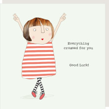 Rosie Made A Thing Everything Crossed Good Luck Greeting Card Humour Cards