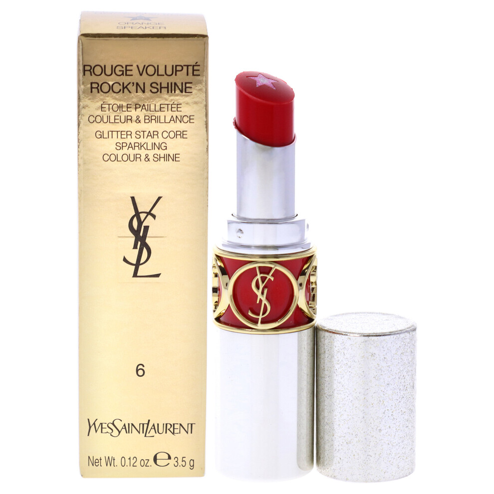 YSL Volupte Rock'n Shine Lipstick 6 Orange Speaker