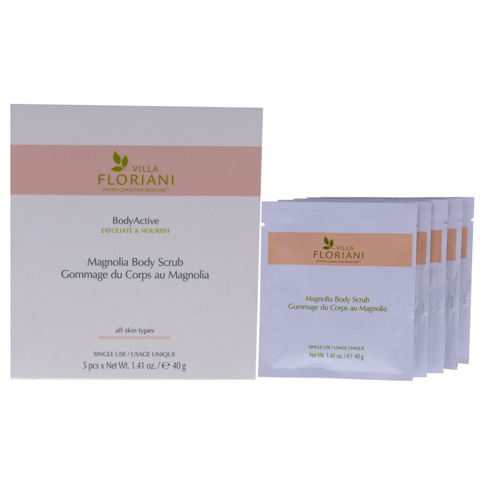 Villa Floriani Bodyactive Body Scrub - Magnolia - 5 X 1.41 Oz Scrub