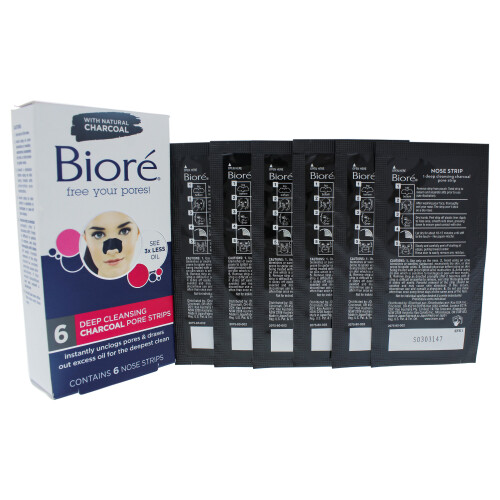 Biore Deep Cleansing Charcoal Pore Strips - 6 Pc Pore Strips 2