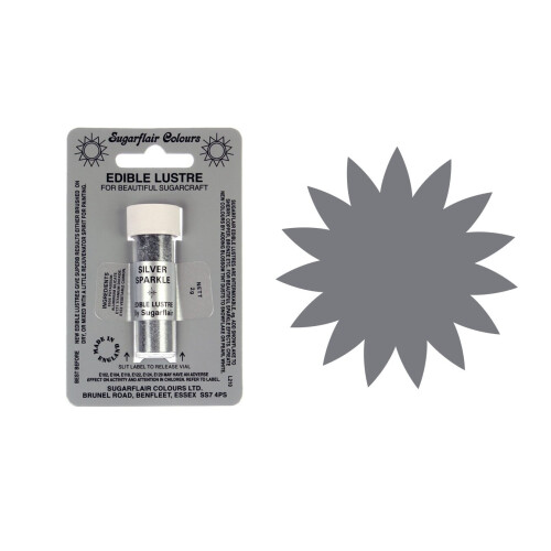 Sugarflair Edible Lustre 2g - Silver Sparkle 1