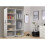 (Black, 150cm) Oslo Mirror Bedroom Sliding Wardrobe 2