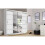 (White, 203cm) Oslo Mirror Bedroom Sliding Wardrobe 1