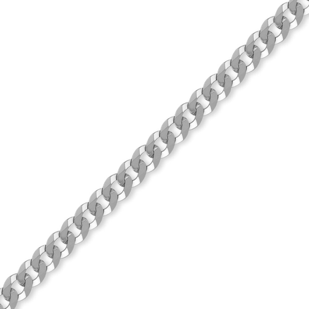 (7.5) Jewelco London Sterling Silver 6mm Gauge Curb Chain