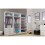 (Black) Milan Full Mirror Bedroom Sliding Wardrobe 250cm 2