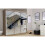 (Oak) Milan Full Mirror Bedroom Sliding Wardrobe 250cm 1