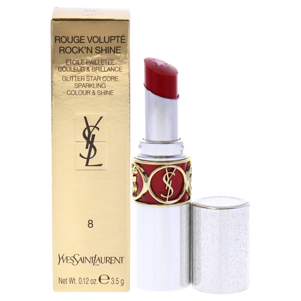 YSL Rouge Volupte Rock'N Shine Lipstick 8 Rock'n Red