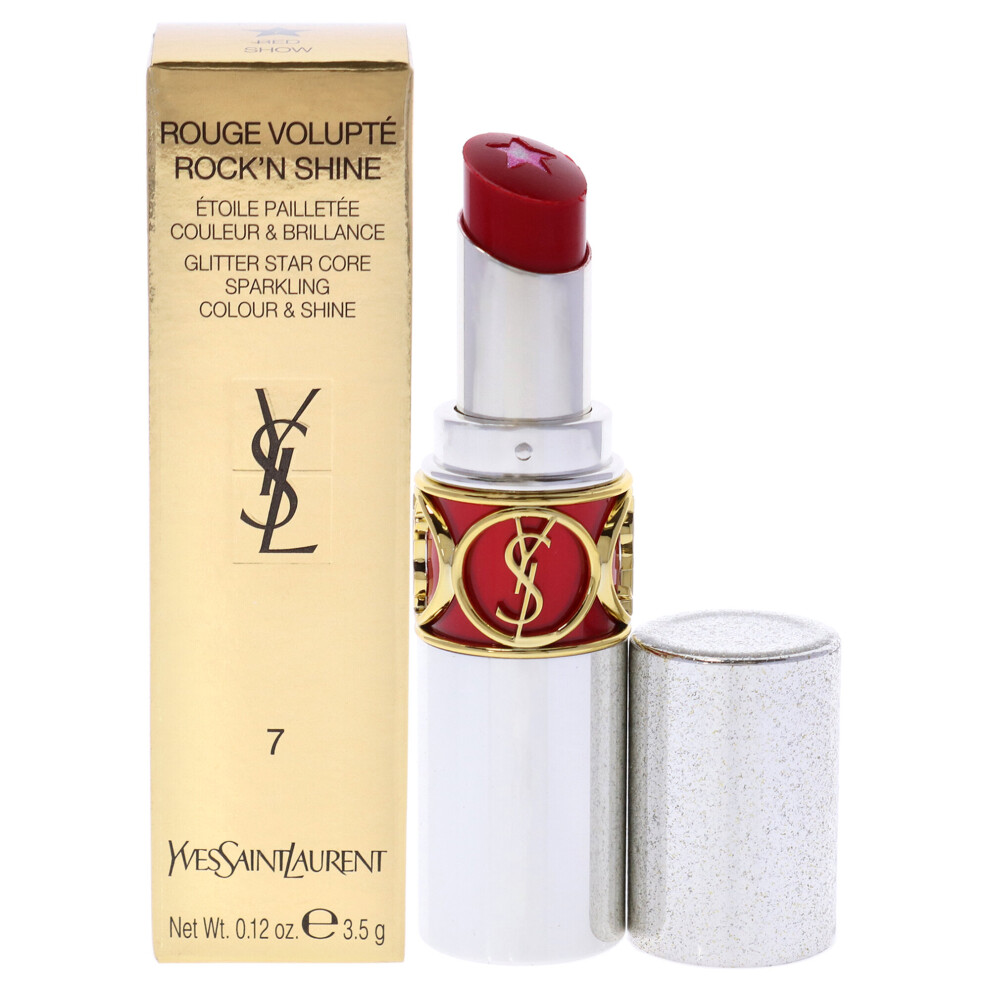 YSL Rouge Volupte Rock'N Shine Lipstick 7 Red Show