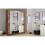 (Oak) Milan Full Mirror Bedroom Sliding Wardrobe 203cm 1