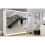 (250cm) Milan Full Mirror Bedroom Sliding Wardrobe White 1