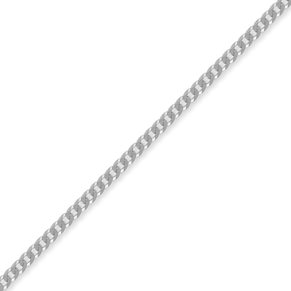 (7.5) Jewelco London Sterling Silver 3mm Gauge Curb Chain