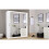(White) Milan Full Mirror Bedroom Sliding Wardrobe 150cm 1
