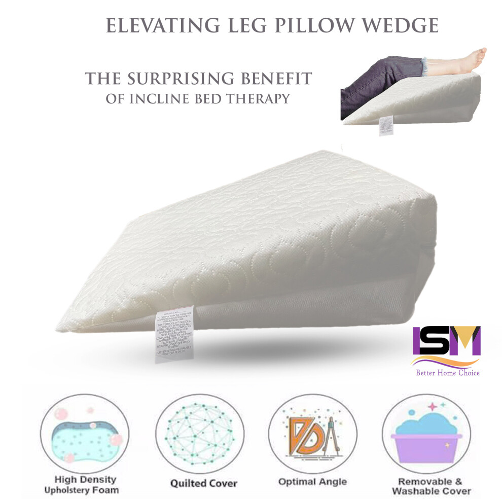 Back Support Large Reflux Support Bed Wedge Pillow with Zip Cover