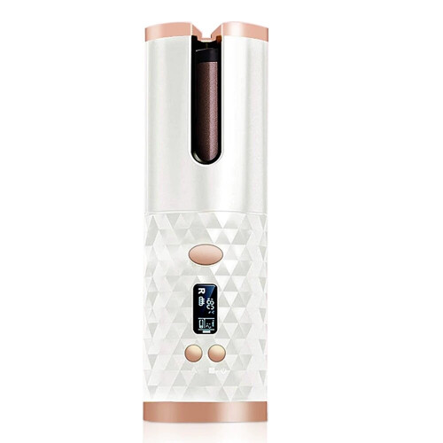 (Blanc) Fer à friser automatique rotatif