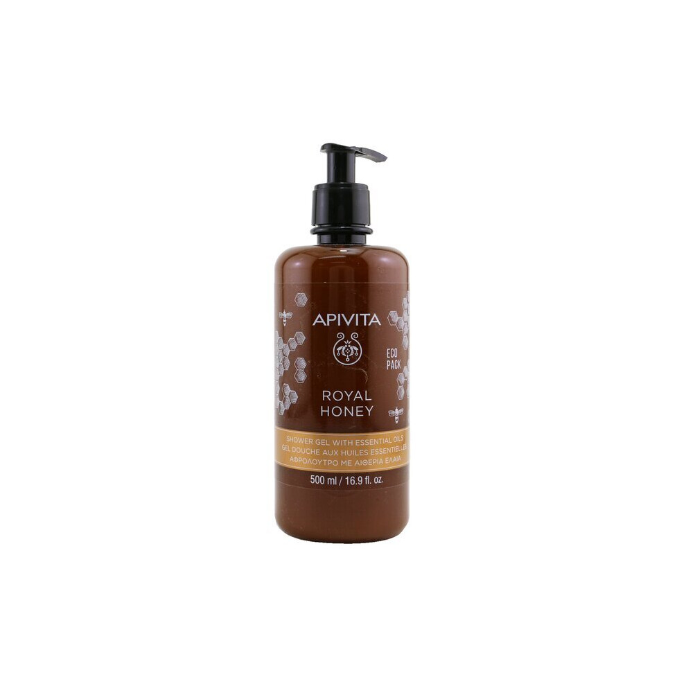Apivita Royal Honey Creamy Shower Gel With Essential Oils - Ecopack - 500Ml/16.9Oz