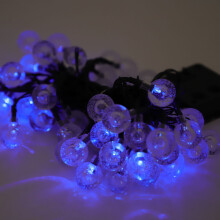 (Blue ) Outdoor Solar-Powered 50-LED String Lights - 7M