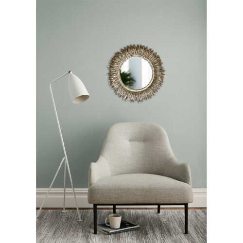Large Wall Mirror Feather Framed Antique Silver , Best 1