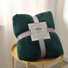 (Dark Green) Luxury Waffle Soft Blanket Warm Cosy