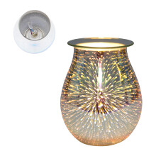 3D Glass Electric Wax Melt Warmer Aroma Night Lamp Oil Burner Diffuser