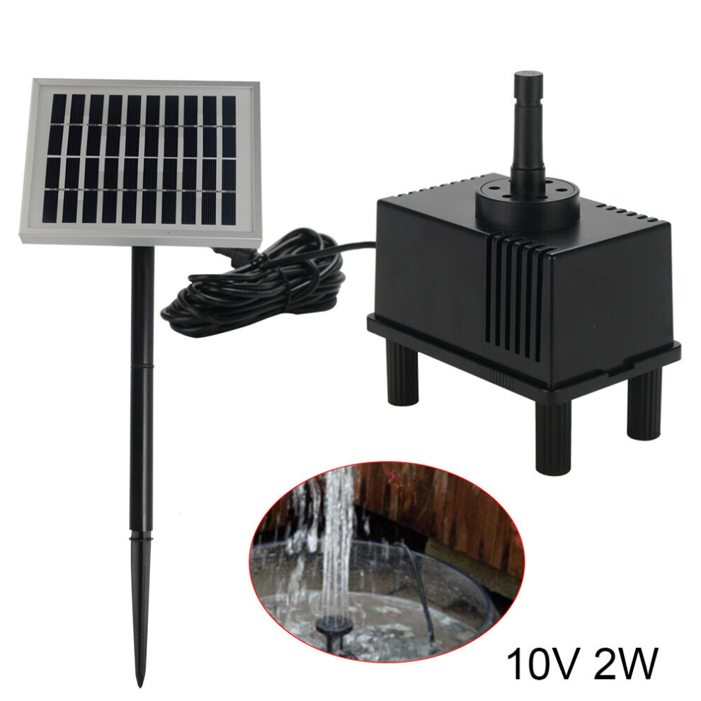 2W 220L/H Solar Panel Powered Water Pump Garden Pool Pond Fountain 701160637135
