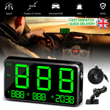 Digital Car GPS Speedometer HeadUp Display Overspeed MPH/KM/H Warning