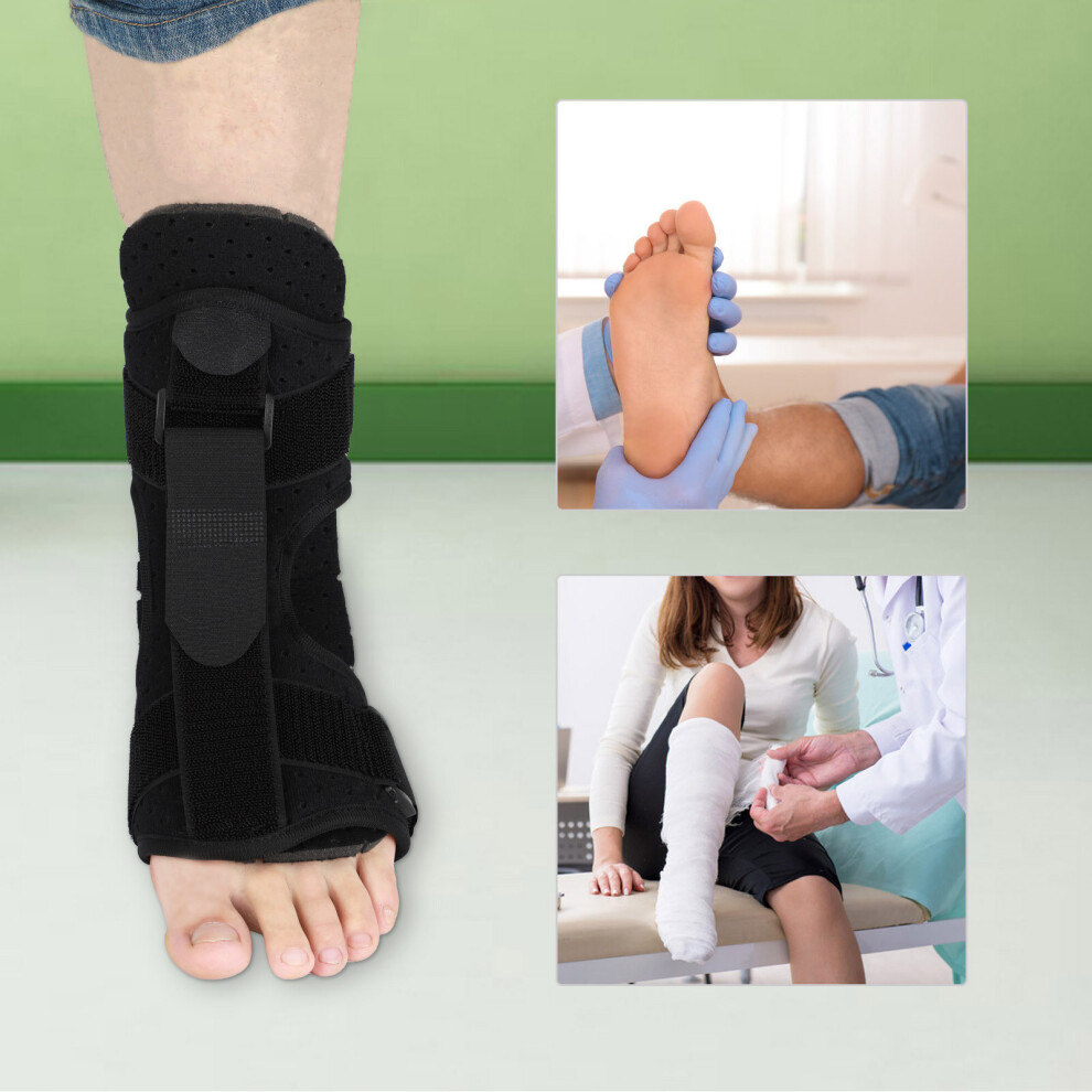 Adjustable Plantar Fasciitis Night Splint Foot Drop Orthotic Brace Night Splints Black