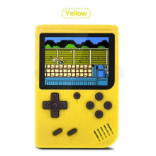 (single-player Yellow) 3 inch Handheld Game Consoles 400 IN 1 Retro Video Game Console 8 Bit Game Player Handheld Game Players Gamepads for Kids Gift
