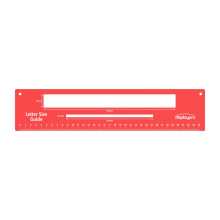 (Red) Royal Mail Letter Parcel Size Guide Postage Template