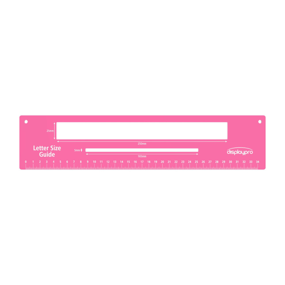 (Pink) Royal Mail Letter Parcel Size Guide Postage Template